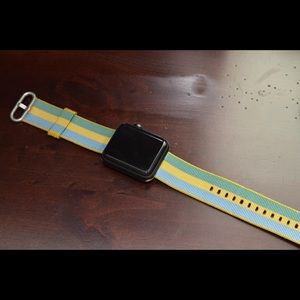 Genuine Woven Nylon Apple Watch Band (Pollen)